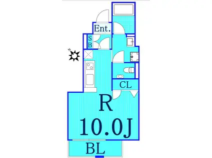 スターレジデンス大倉山(ワンルーム/2階)の間取り写真