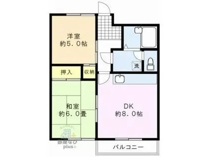 清瀬シティハイム(2DK/3階)の間取り写真