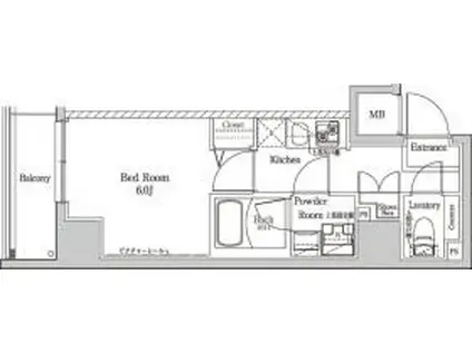 ラフィスタ大師前III(1K/3階)の間取り写真