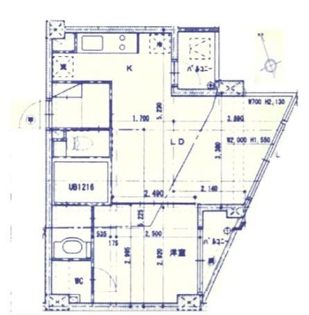 ベルジューレ高輪(1LDK/B1階)の間取り写真