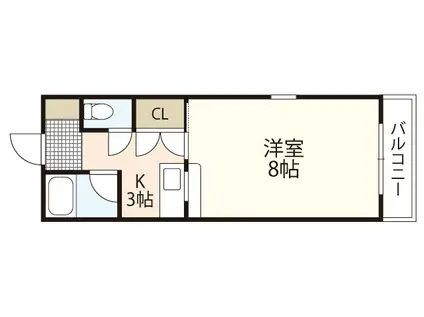 ARCナカシマ壱番館(1K/7階)の間取り写真