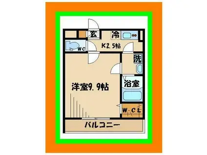 リブリグラーシア(1K/3階)の間取り写真