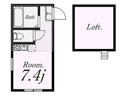 ユナイト根岸ミゲル・エスパーニャ(ワンルーム/1階)の間取り写真
