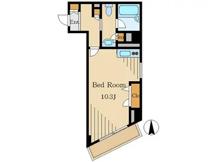 ロワジール三軒茶屋(ワンルーム/5階)の間取り写真