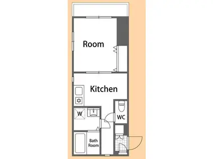 コーポナデシコII(1K/1階)の間取り写真