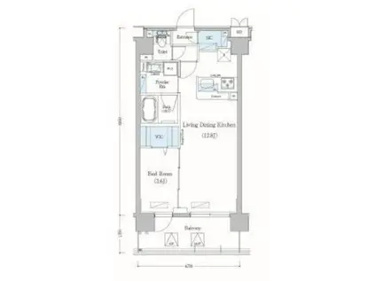 アーバネックス森下II(1LDK/5階)の間取り写真
