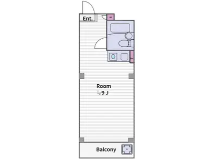 空堀上田ビル(ワンルーム/3階)の間取り写真