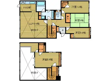 シティーアベニュー平岸(4LDK/5階)の間取り写真