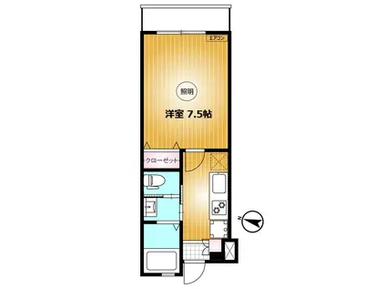 AQUE16(1K/1階)の間取り写真