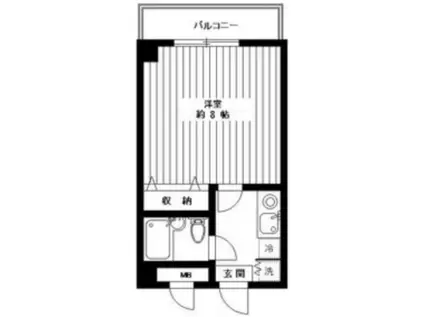 ハイム五番館(1K/2階)の間取り写真