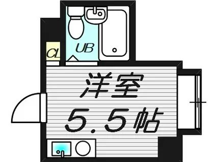 ジオナ本田(ワンルーム/8階)の間取り写真