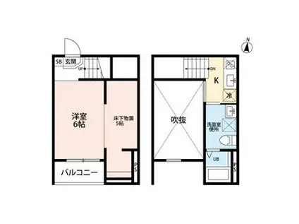 JU-JITSU TERRACEジュウジツテ(ワンルーム/2階)の間取り写真