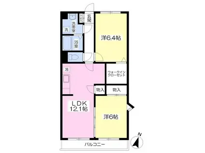 グリーンスクエアー(2LDK/3階)の間取り写真