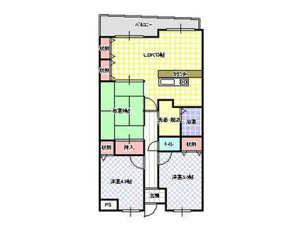 パールメガリス(3LDK/7階)の間取り写真