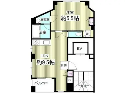 スワンレイク本郷(1LDK/7階)の間取り写真