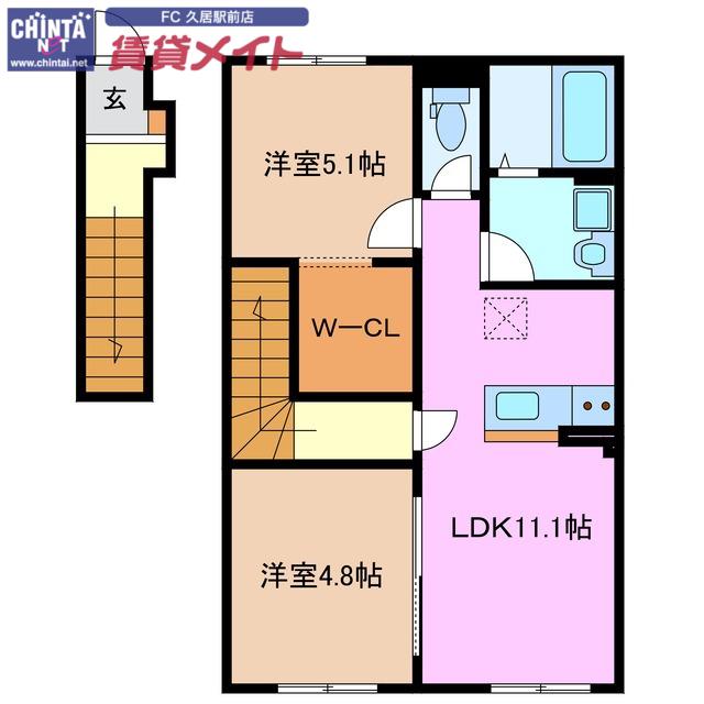 MASTER PIECE88(2LDK/2階)の間取り写真