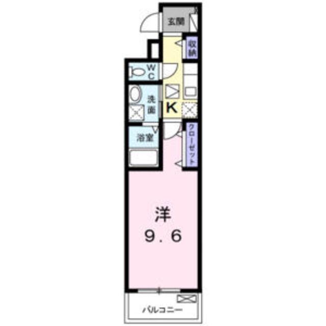 ガルデニア I(1K/2階)の間取り写真