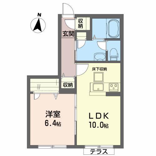 クラッシィ中央 III番館(1LDK/1階)の間取り写真