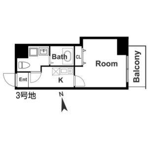 アリバあみだ池(1K/2階)の間取り写真