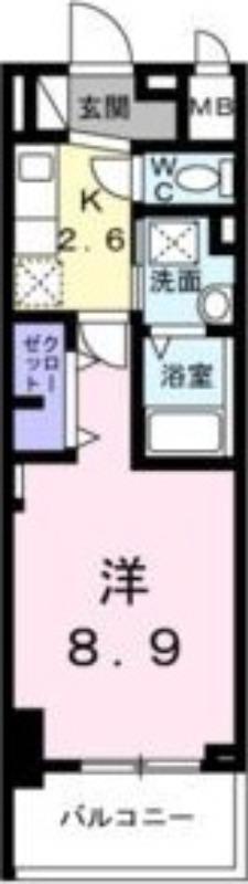 BRIGHT GATE 名古屋(1K/3階)の間取り写真