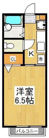 レガシー調布II(1K/2階)の間取り写真