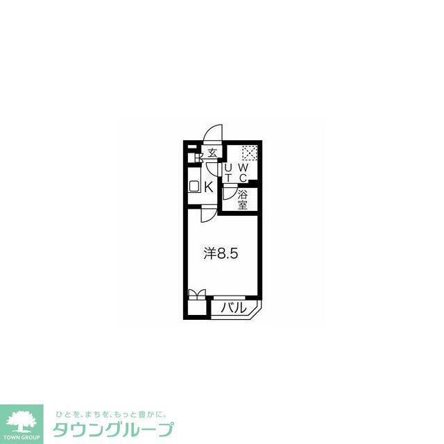 スパシエソリデ目黒(1K/1階)の間取り写真
