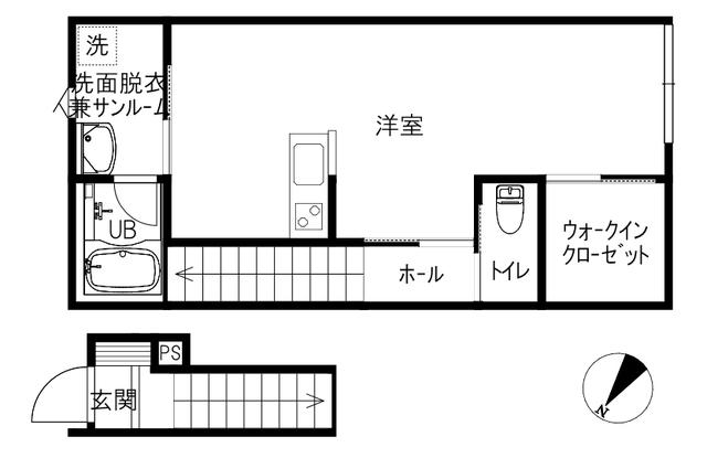 PERIDOT II(ワンルーム/2階)の間取り写真