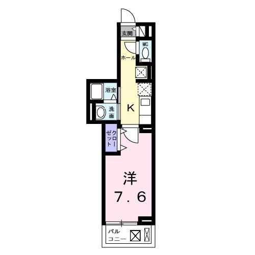 サピー日英III(1K/3階)の間取り写真