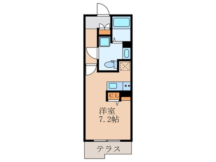 GRAN PASEO 三軒茶屋(ワンルーム/1階)の間取り写真