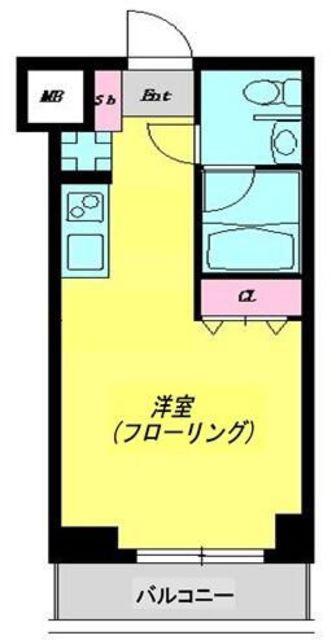 ヴィブレ西荻(ワンルーム/4階)の間取り写真