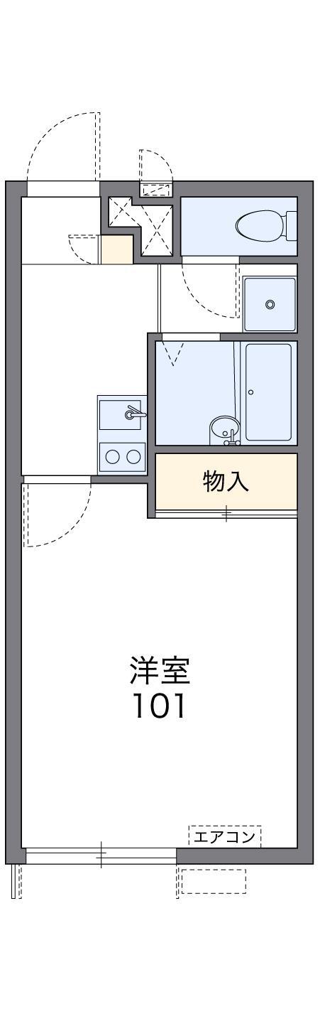 レオパレス彩(1K/1階)の間取り写真