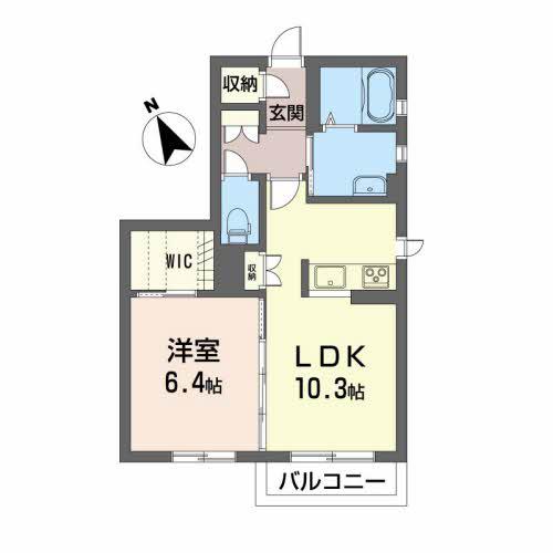 ジュエルハウス(1LDK/1階)の間取り写真