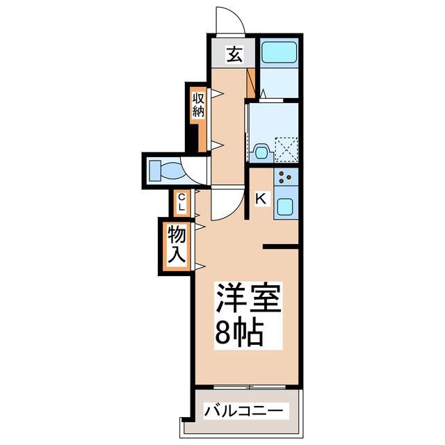 コンフォールパレス(1K/2階)の間取り写真
