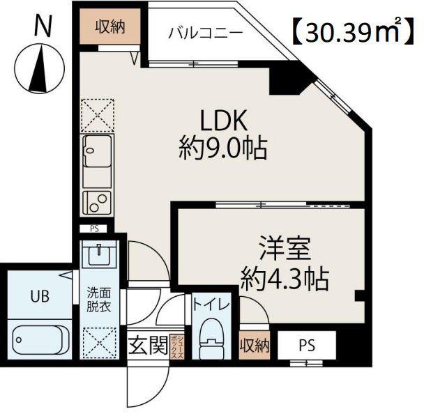 CONNECT PARK HILLS千葉中央(1LDK/10階)の間取り写真