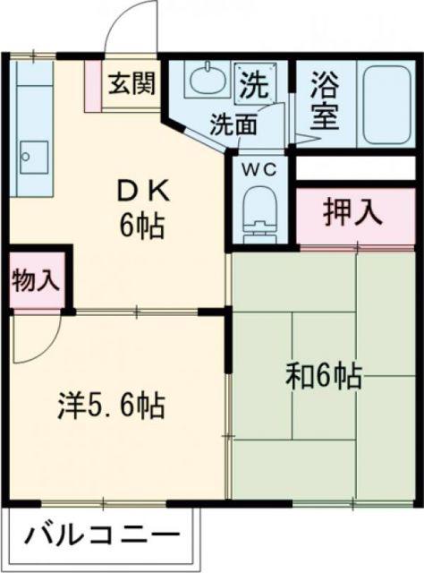 サンモールみずほ(2DK/2階)の間取り写真