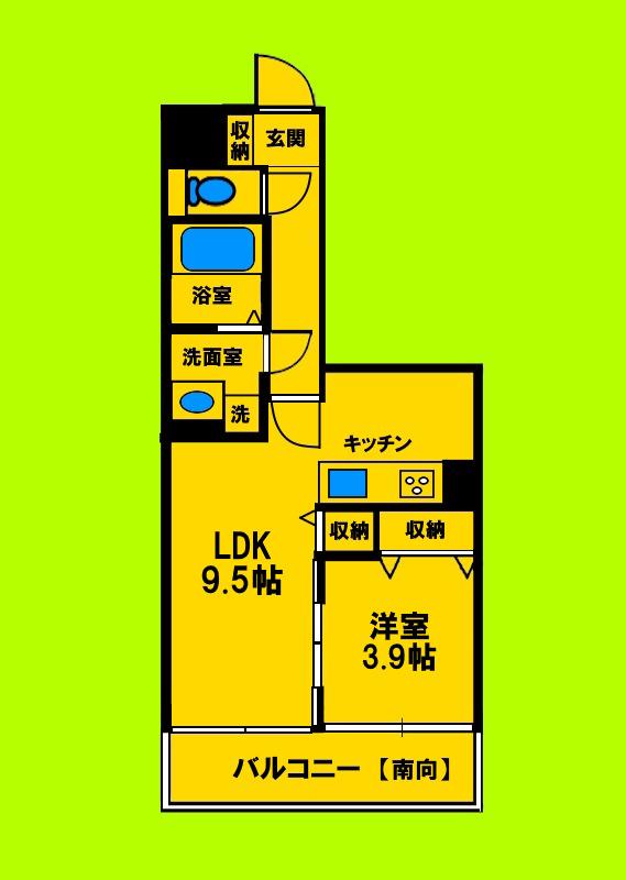ブランコスタ ザ クラス(1LDK/2階)の間取り写真