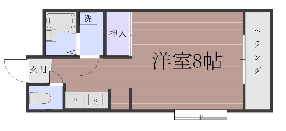 BASIC城山101号(1K/1階)の間取り写真