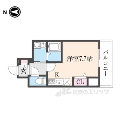 ONLYONEキセラ(ワンルーム/10階)の間取り写真