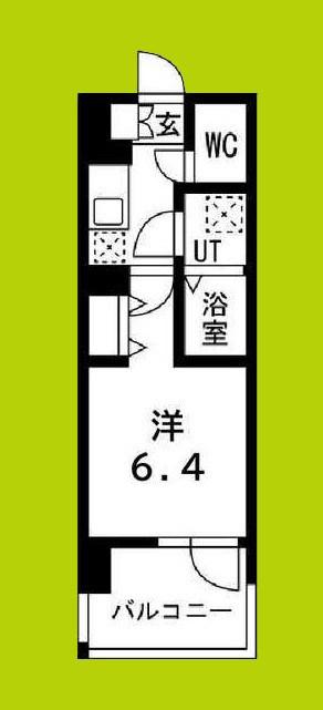 アーバンパーク御幣島(1K/5階)の間取り写真