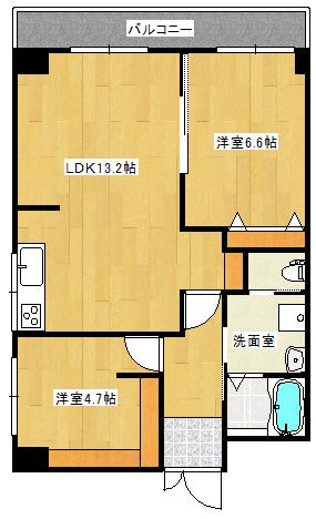 アーデル天神尾(1SLDK/5階)の間取り写真