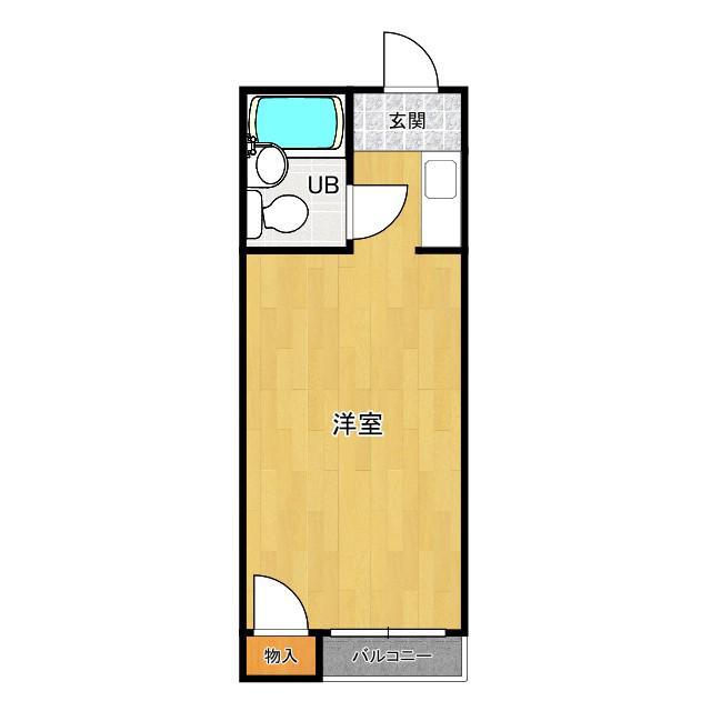 ハセロイヤル南住吉(1K/1階)の間取り写真