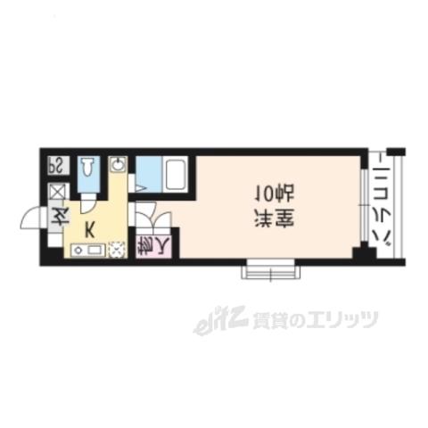 RACOOND2(1K/3階)の間取り写真