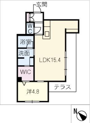 シャーメゾン クオソーレ(1LDK/1階)の間取り写真