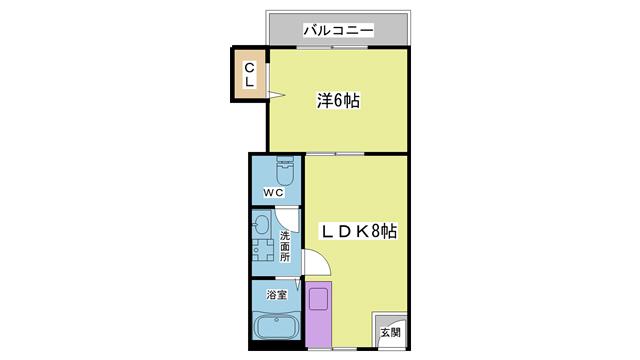 SUZURAN DANCHI I(1LDK/1階)の間取り写真