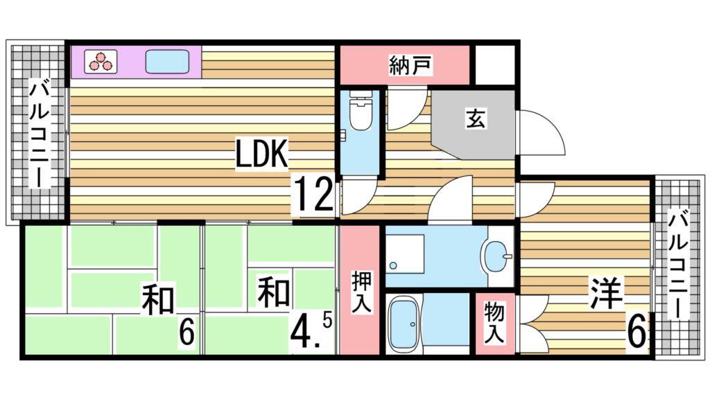 サンポート池上(3LDK/2階)の間取り写真