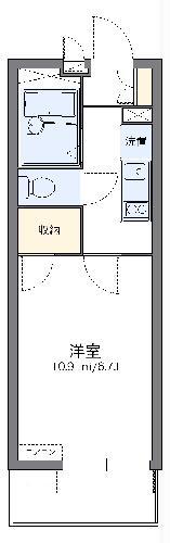 レオパレスアズーラ(1K/2階)の間取り写真