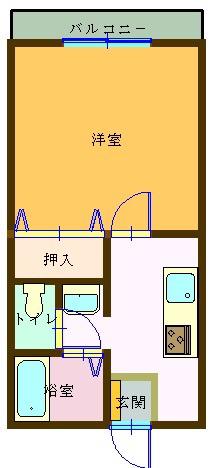 プロローグ花園(1K/2階)の間取り写真