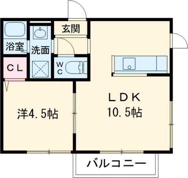 フレイグランス東青梅(1LDK/1階)の間取り写真