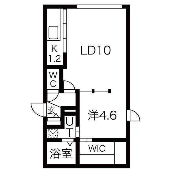 EFFORT N36(1LDK/2階)の間取り写真