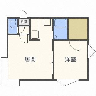 レジェンドコート(1LDK/2階)の間取り写真